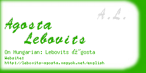 agosta lebovits business card